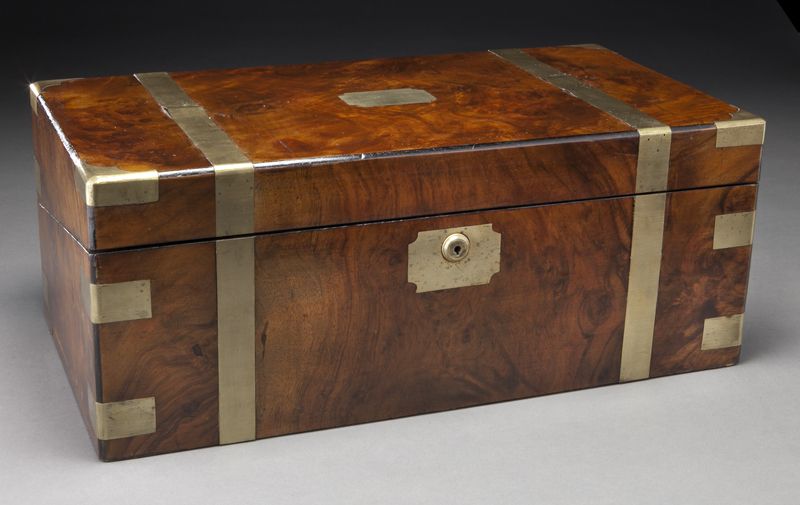 Early Victorian walnut brass
