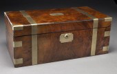 Early Victorian walnut brass b