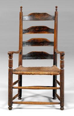 Early Virginia armchair, slat