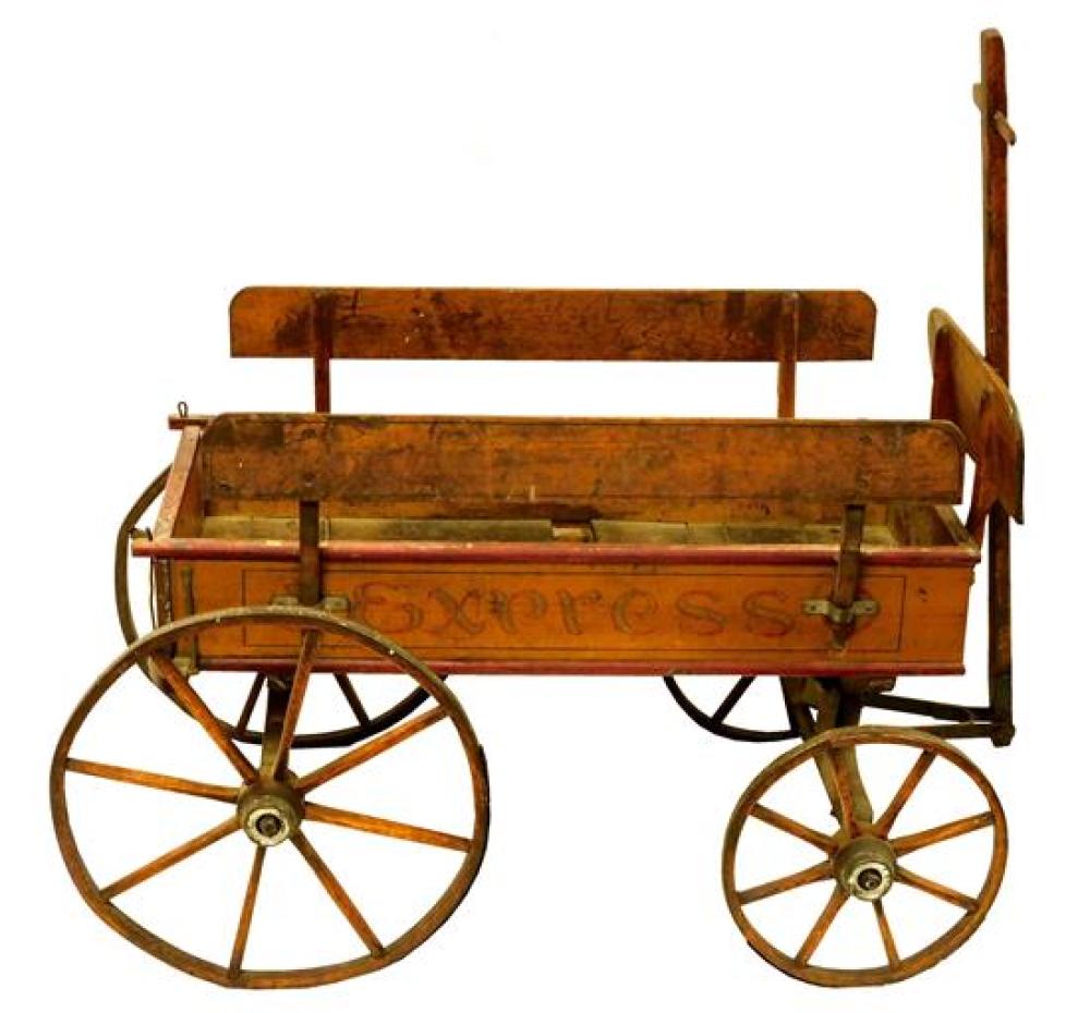 EARLY WAGON WITH STENCILED