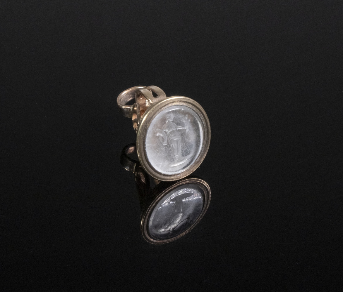 EARLY WATCH FOB WITH CARVED