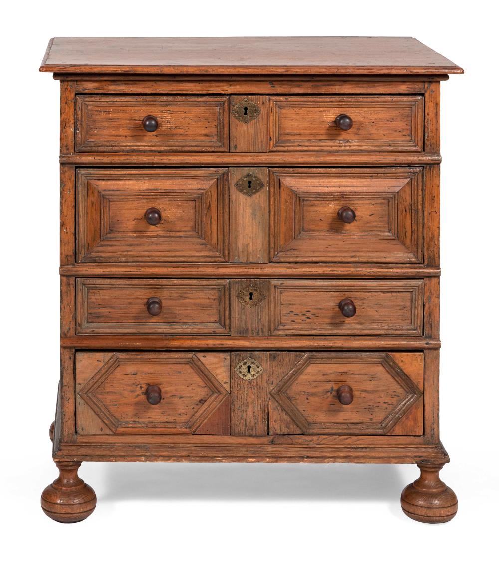 EARLY WILLIAM & MARY CHEST LATE