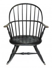 EARLY WINDSOR ARMCHAIR, BLACK