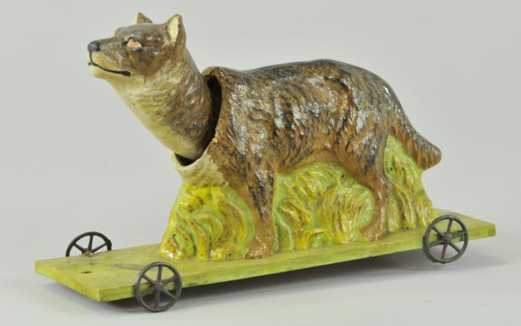 EARLY WOLF PULL TOY Germany