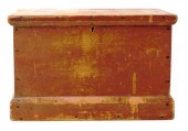 EARLY WOODEN BOX: A SMALL PINE