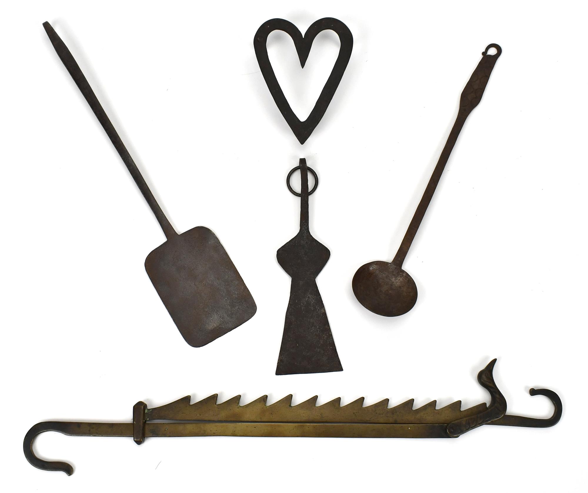 EARLY WROUGHT IRON AND BRASS