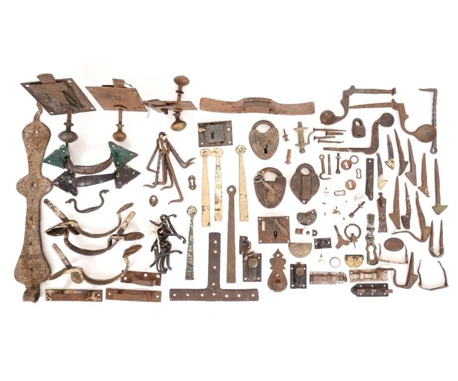 Early wrought iron ironware,
