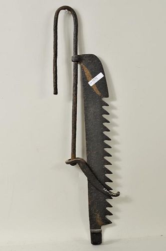 EARLY WROUGHT IRON SAW TOOTH