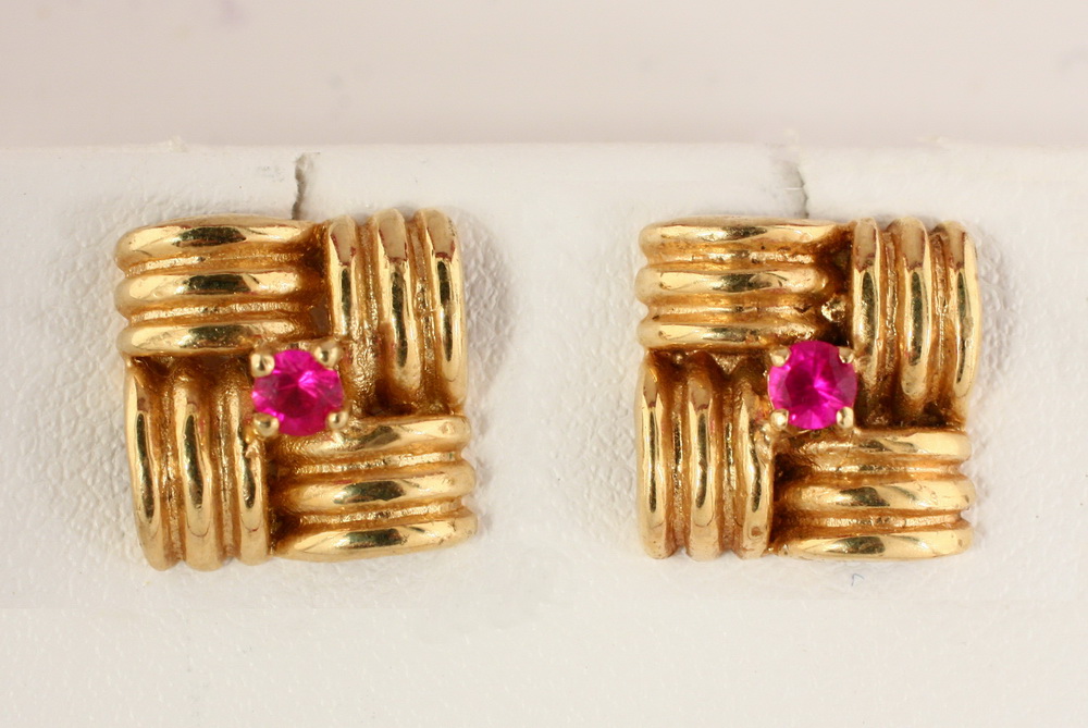 EARRINGS - One pair of 14K yellow