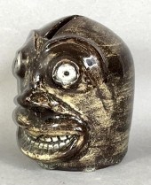 EARTHENWARE FACE BANK CA. MID