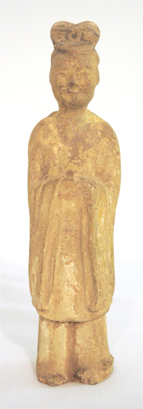 Earthenware figure of court