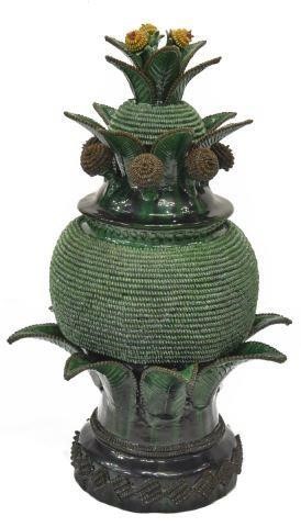 EARTHENWARE FRUIT-FORM URN,