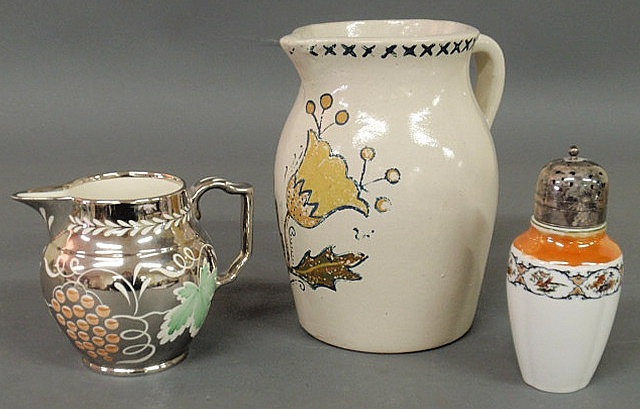 Earthenware pitcher 19th c. with