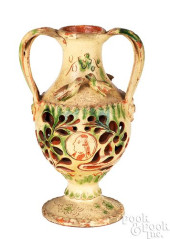 EARTHENWARE VASE WITH RETICULA