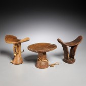 EAST AFRICAN STOOL AND (2) NEC