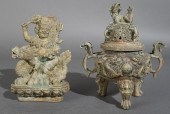 EAST ASIAN PATINATED METAL FIG