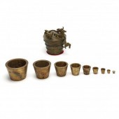 EAST ASIAN SET OF NINE NESTING