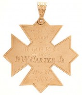 EAST TN 14K GOLD PRIZE MEDAL,