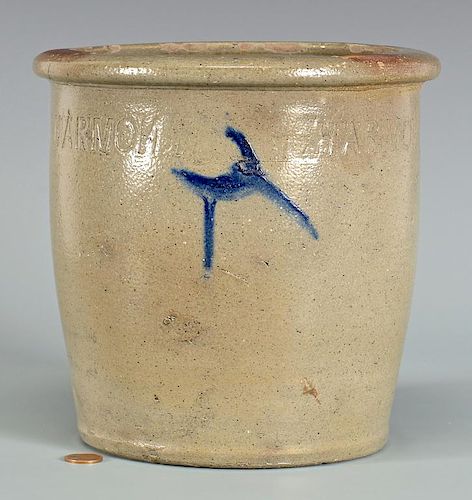 EAST TN M. P. HARMON STONEWARE JAR,