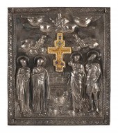 EASTERN ORTHODOX SILVER ICON O
