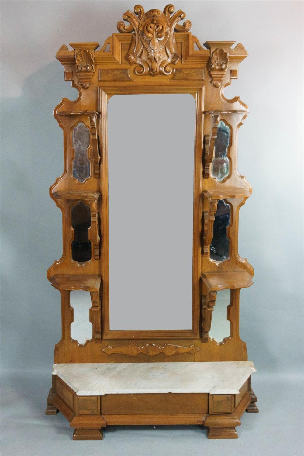 EASTLAKE MIRRORED HALL TREE WITH
