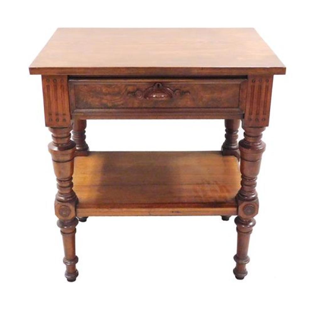 EASTLAKE ONE DRAWER STAND, LATE