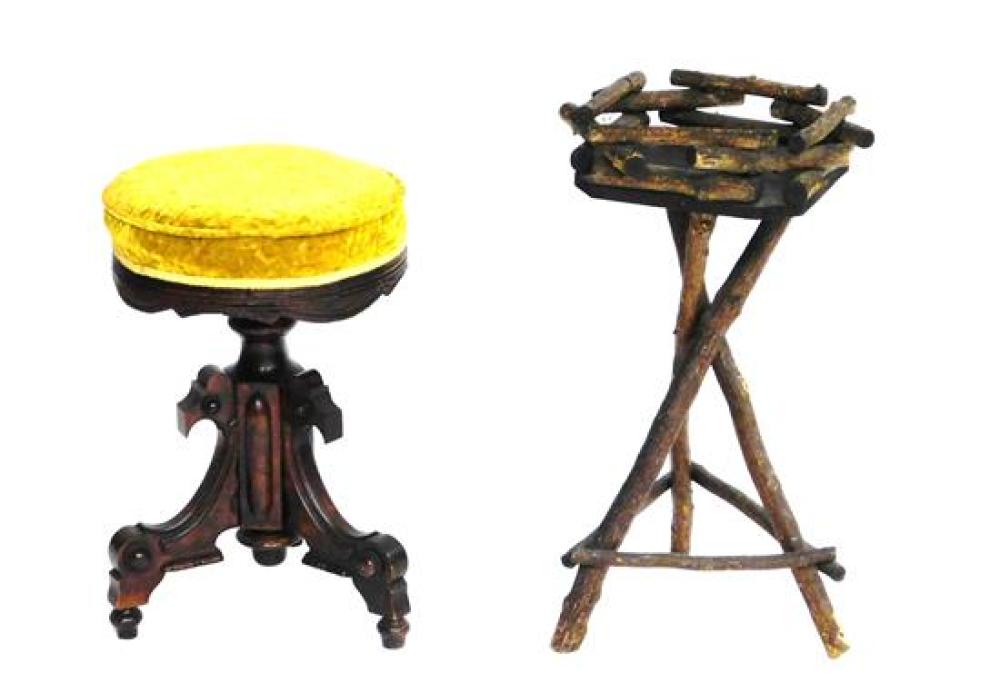 EASTLAKE PIANO STOOL AND ADIRONDACK