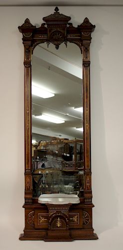 EASTLAKE PIER MIRROR, BURL WITH