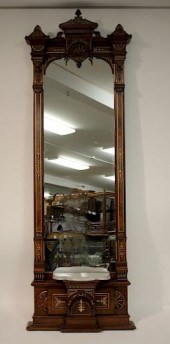 EASTLAKE PIER MIRROR, BURL WIT