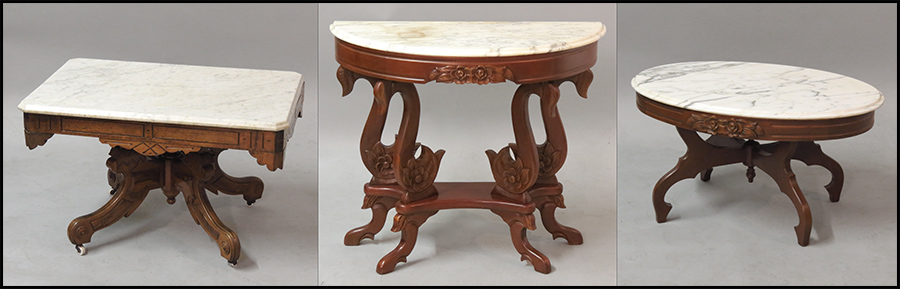 EASTLAKE STYLE MARBLE TOP CONSOLE