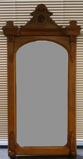 EASTLAKE STYLE OAK FRAMED MIRR