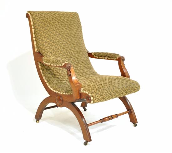 Eastlake tapestry upholstered