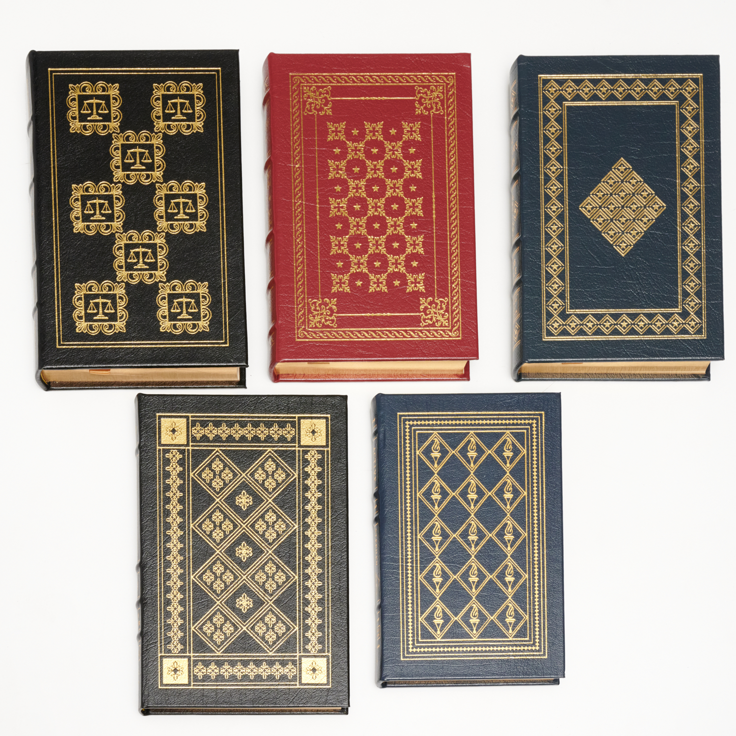 EASTON PRESS (5) SIGNED VOLS,