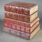 EASTON PRESS BOOKS (5) LEATHER
