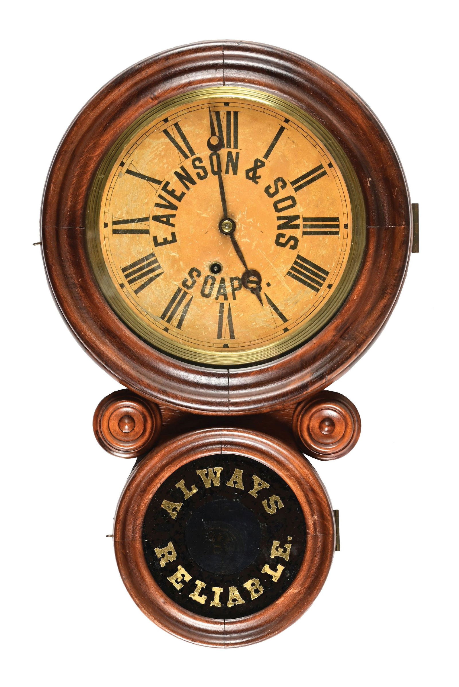 EAVENSON & SONS SOAP WALL CLOCKA