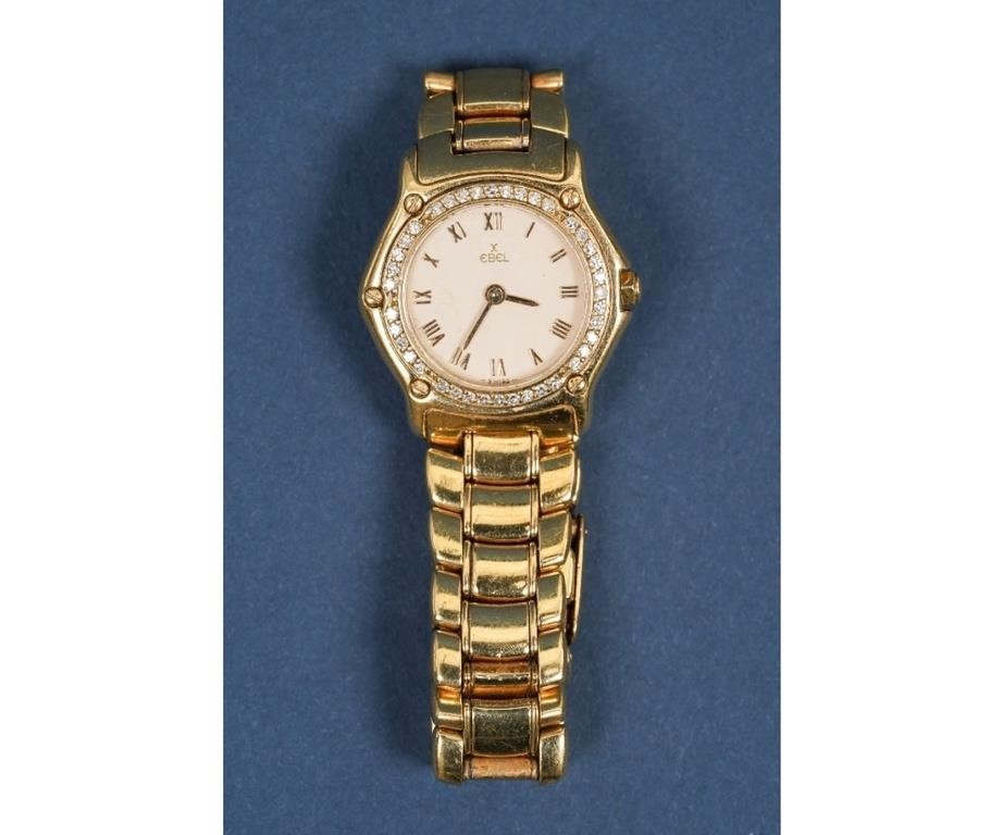 Ebel 18k gold diamond ladies watch,