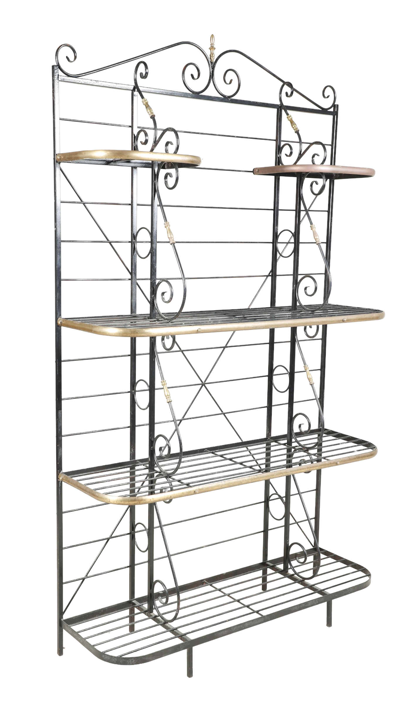 Ebonized and gilt metal bakers