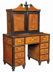 EBONIZED AND INLAID AMBOYNA CA