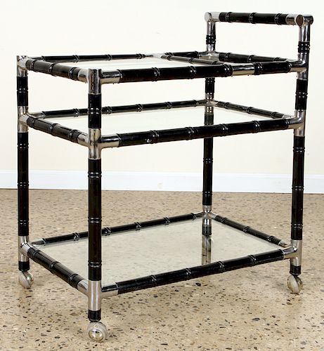 EBONIZED BAR CART MANNER OF BILLY