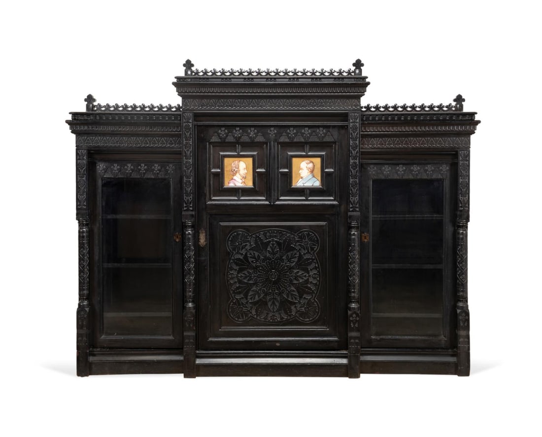 EBONIZED CABINET, C. 1875,