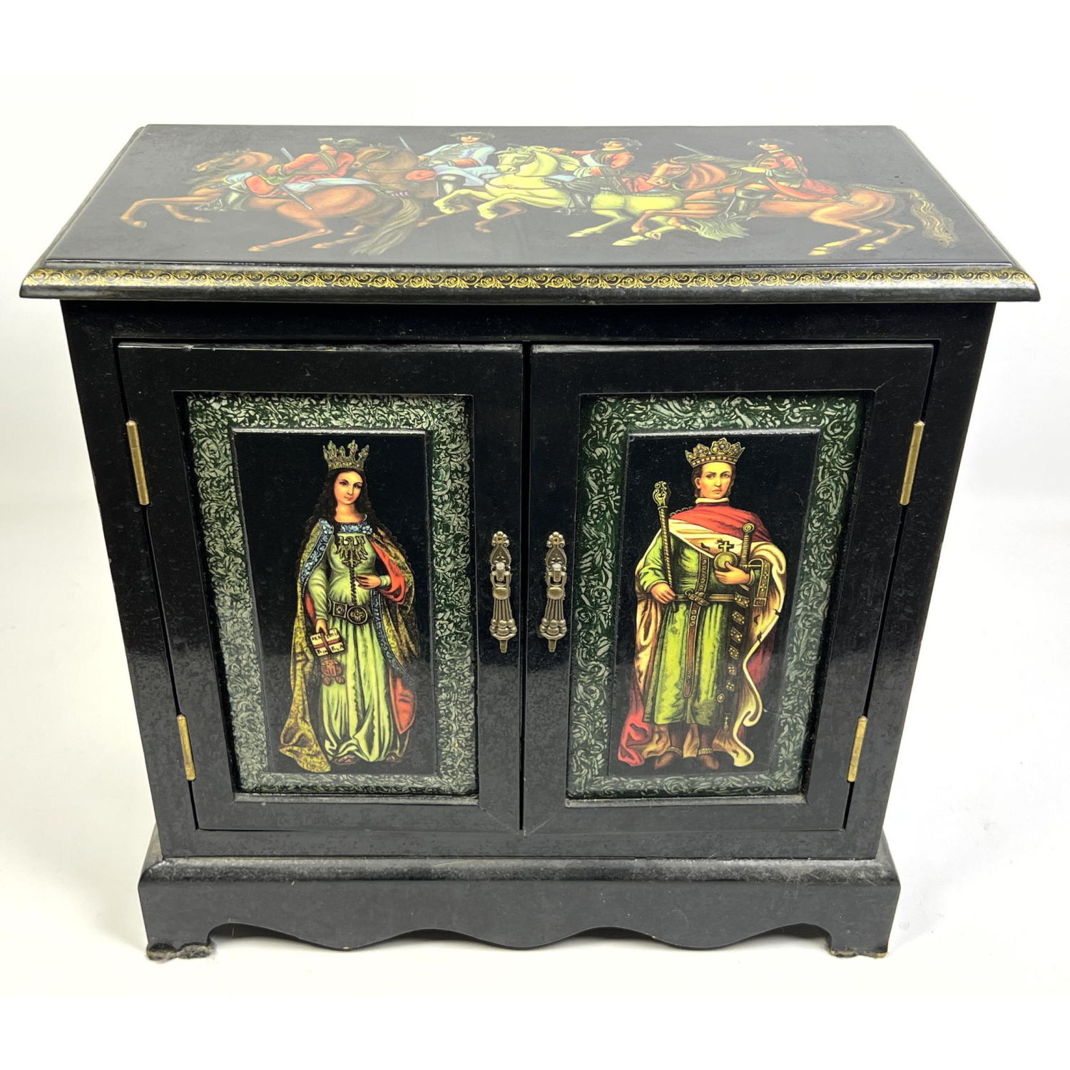 Ebonized Cabinet. Doors with
