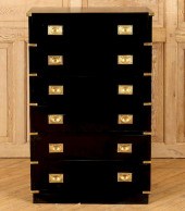 EBONIZED CAMPAIGN STYLE CHEST