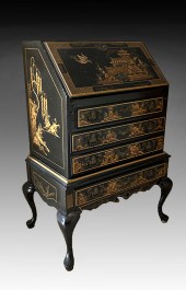 EBONIZED CHINOISERIE SLANT FRO