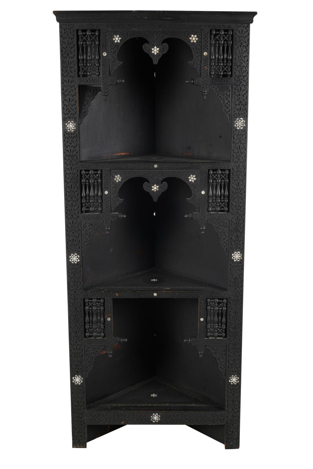 EBONIZED CORNER CABINETwith