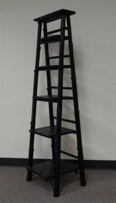 EBONIZED FRUITWOOD SIX-TIER PL