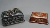 EBONIZED JEWELRY BOX AND A JAP