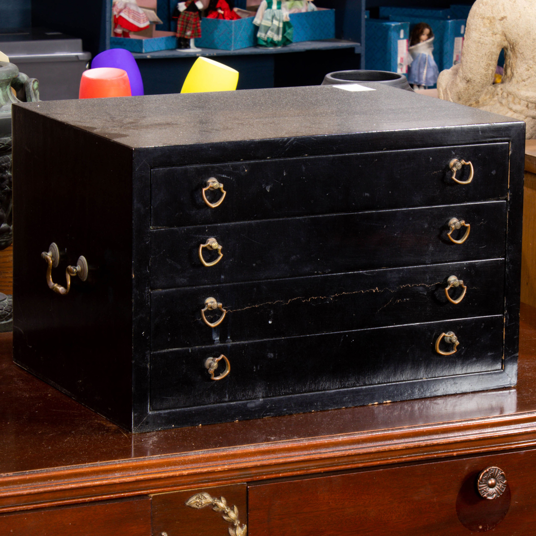 EBONIZED JEWELRY CHEST Ebonized