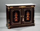 EBONIZED, MARQUETRY PARLOUR CA