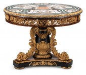 EBONIZED, PARCEL GILT CENTER T