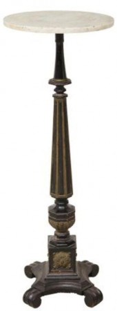 EBONIZED & PARCEL GILT MARBLE-